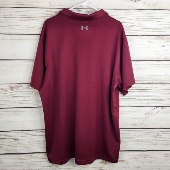 Under Armour Men's Maroon Polo "Loose" Shirt Size 3XL - Picture 5 of 9